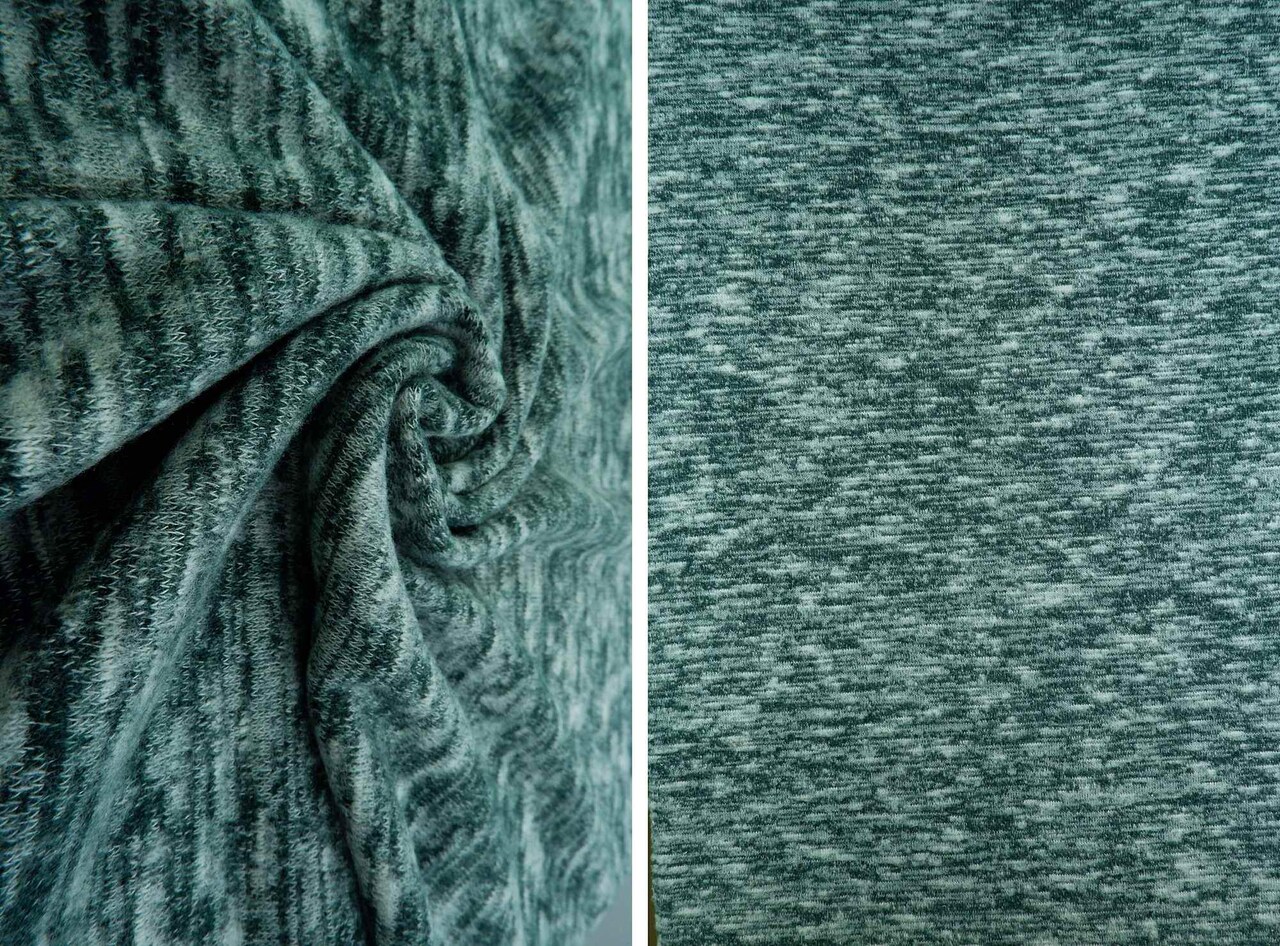 1 Yard Sweater Melange Brushed Solid Knit Fabric, 58/60″ Wide Rayon Polyester Spandex Blend